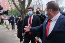 Manifestação durante campanha de André Ventura