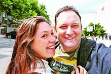 Joana e Eduardo Madeira  foram às urnas mas não sozinhos 