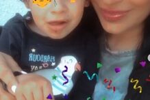 Alexandra Ferreira e o filho Brian