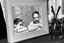 Cláudio Ramos e a filha Leonor