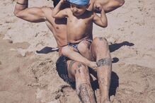 Pedro Barroso com o afilhado Périto