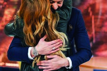 Cristina e Ruben abraçados no final do programa de Goucha