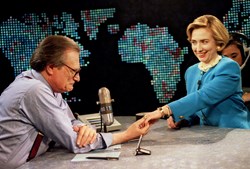 Larry King com Hillary Clinton