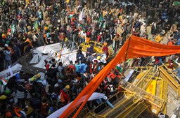 Marcha de protesto de agricultores na Índia