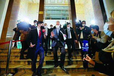 Marcelo Rebelo de Sousa, à saída da Faculdade de Direito de Lisboa onde pronunciou o seu discurso de vitória nas Presidenciais