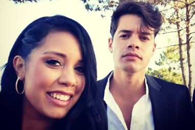 Ivo Lucas com a irmã Diana