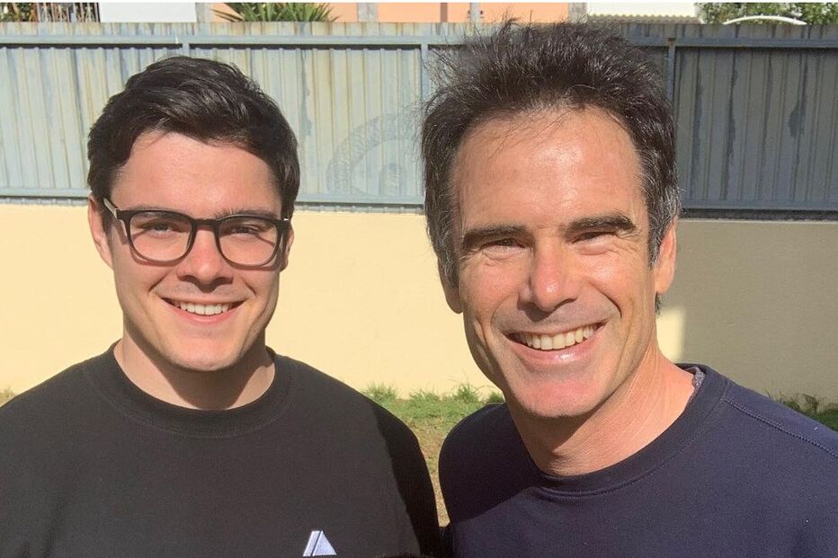 Pedro Lima com o filho João Francisco