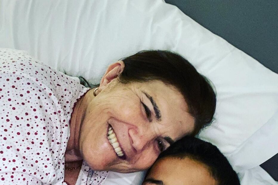 Dolores Aveiro e o neto, Cristianinho