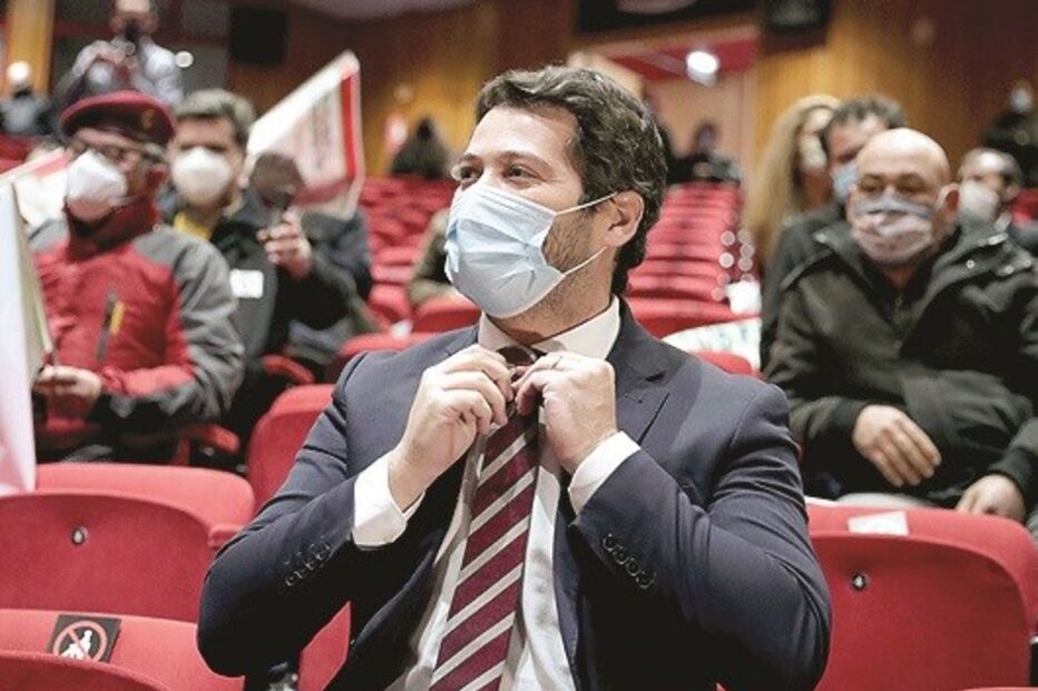 André Ventura numa ação em Aveiro    