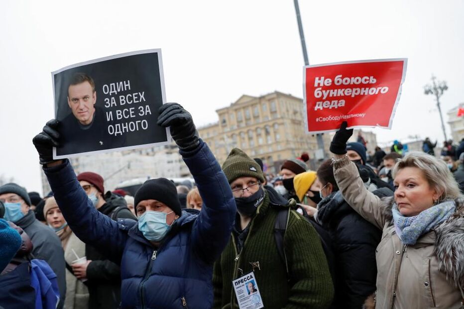 Centenas de detidos em protestos pela libertação de Alexei Navalny em Moscovo