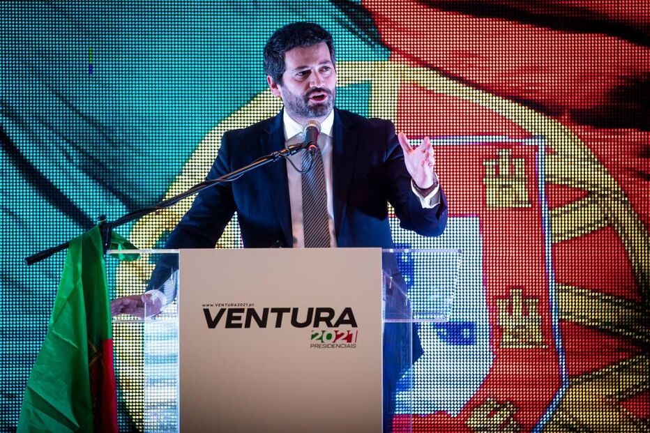André Ventura discursa após conhecer resultados das presidenciais