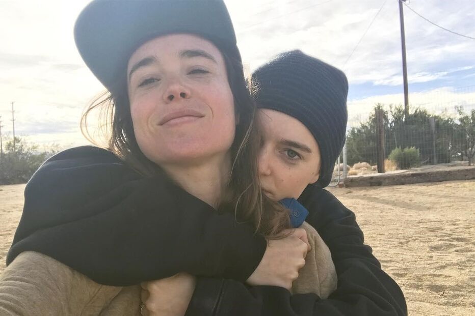 Elliot Page com Emma Portner