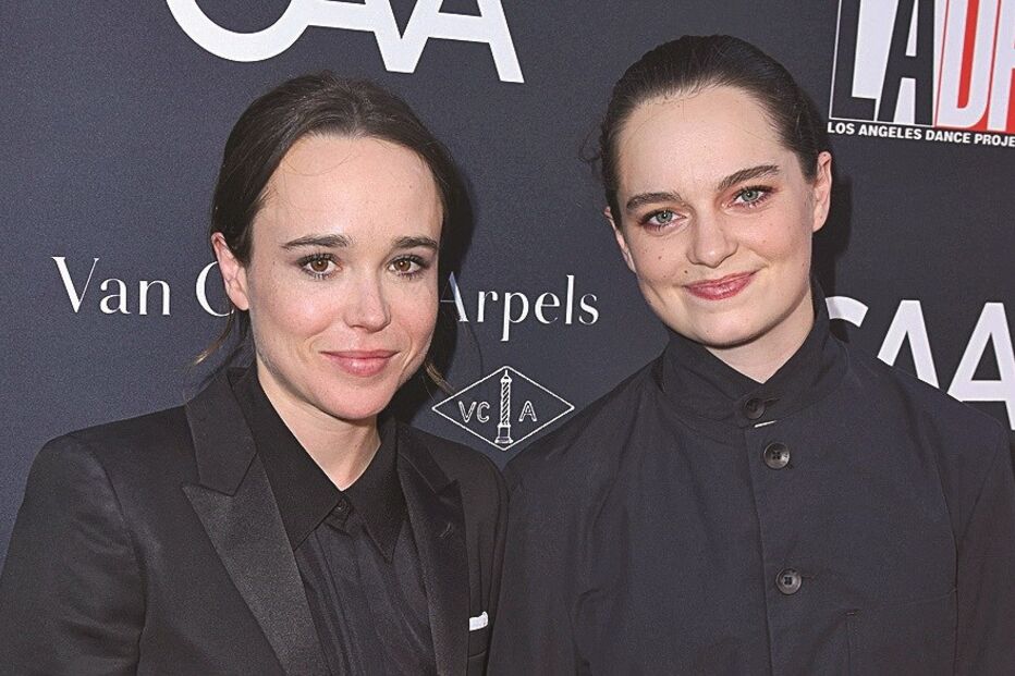 Ellen Page, antes da mudança, com a mulher, Emma Portner