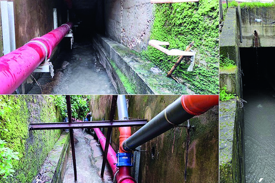 Túneis de escoamento e esgoto por onde a PSP teve de perseguir os homens que fugiram do restaurante a funcionar ilegalmente 