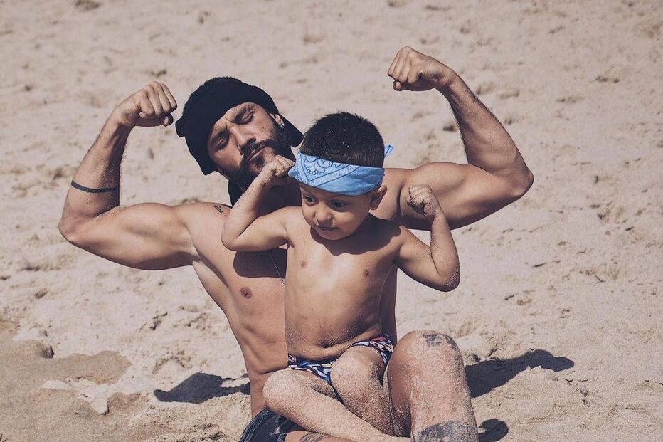 Pedro Barroso com o afilhado Périto