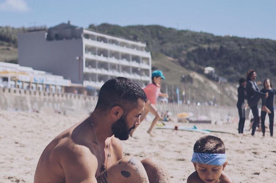 Pedro Barroso com o afilhado Périto