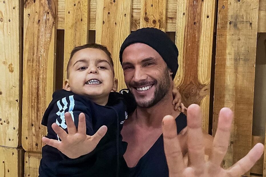 Pedro Barroso com o afilhado Périto