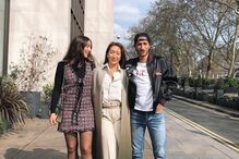 Matilde Mourinho com a mãe e o irmão