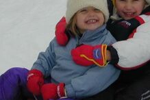 Kelly Bailey e a irmã Madalena