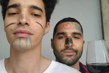 Luís Borges e o namorado Pedro Risueño