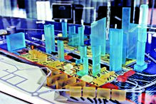 Maqueta do projeto conhecido como a ‘Manhattan de Cacilhas’