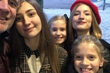 Piet-Hein Bakker com as filhas