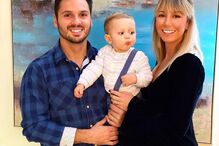 Sofia Arruda, David Amaro e o filho de ambos, Xavier