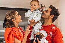 Sofia Arruda, David Amaro e o filho de ambos, Xavier