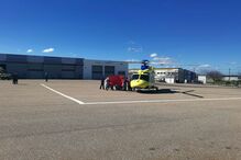 Bombeiros Voluntários de Vila Viçosa, helitransportado, ferido