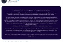O comunicado da equipa de Tiger Woods