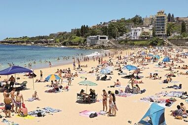 Distância foi imposta nas praias australianas