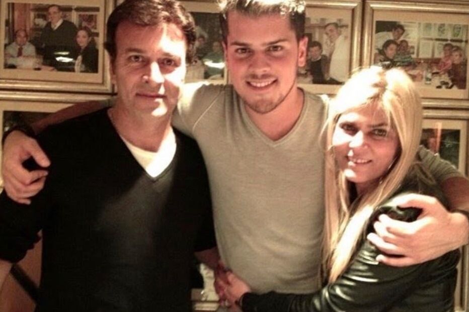 Mickael Carreira com os pais, Tony e Fernanda