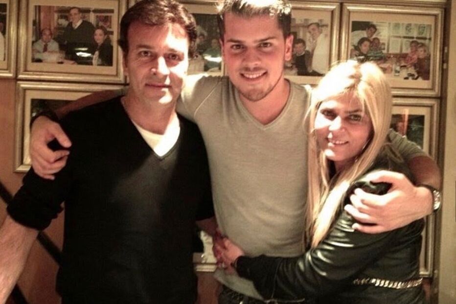 Mickael Carreira com os pais, Tony e Fernanda