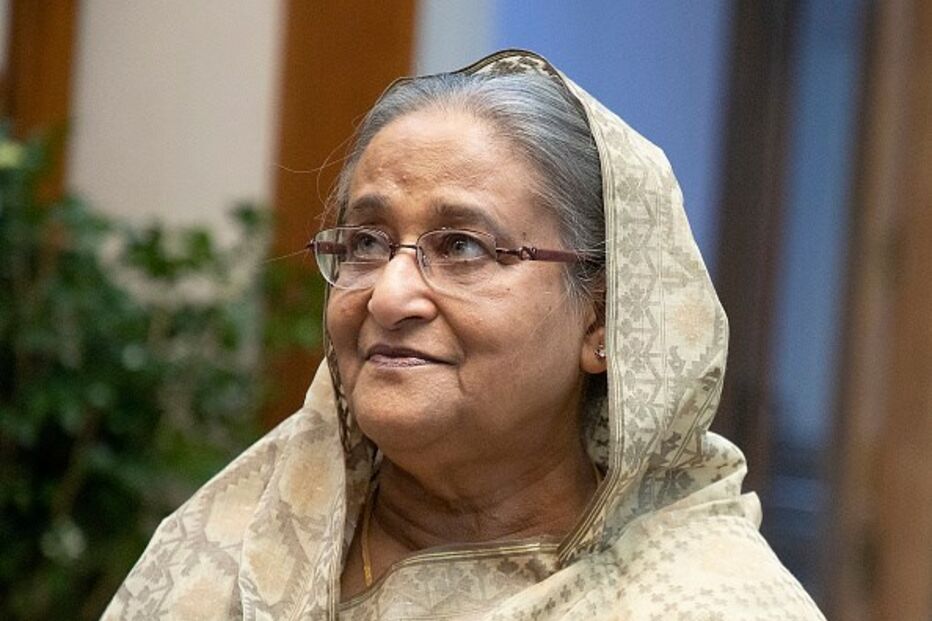 Sheikh Hasina, então líder do partido Liga Awami