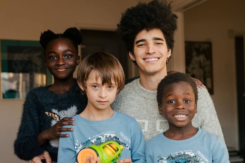 Luís Borges com os filhos: Lurdes, Bernardo e Eduardo