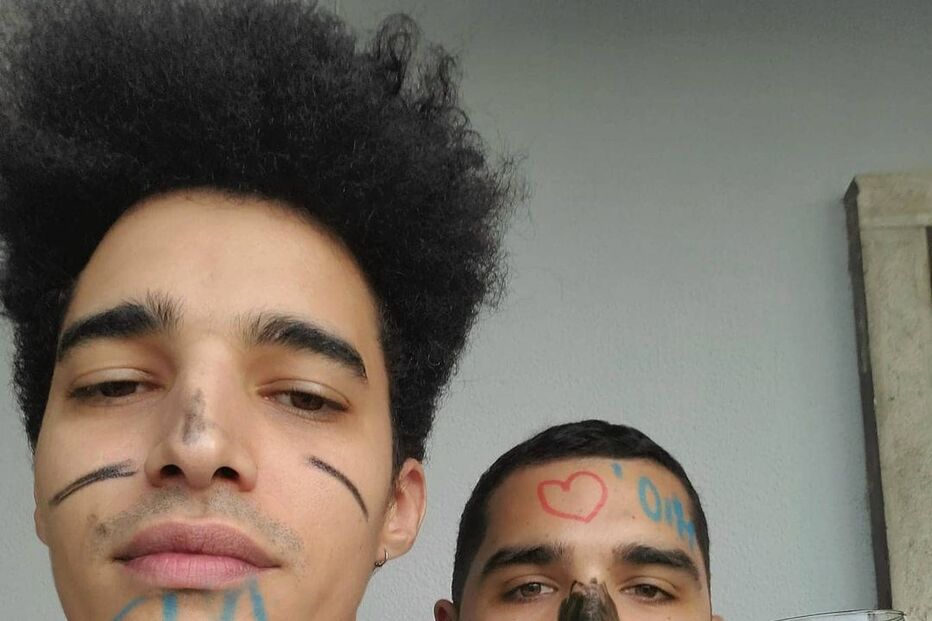 Luís Borges e o namorado Pedro Risueño