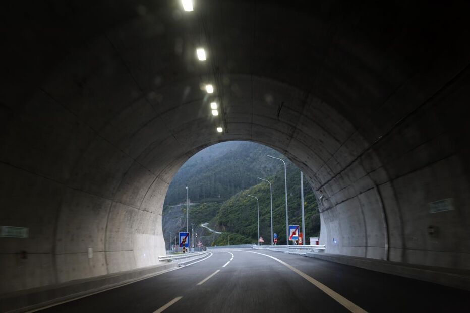O túnel do Marão conta com 5,6 quilómetros de comprimento 