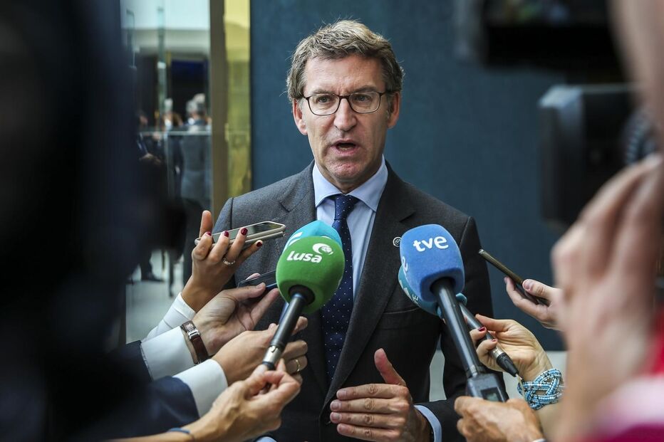 presidente da Junta (Governo) da Galiza (na fronteira norte com Portugal), Alberto Núnez Feijóo