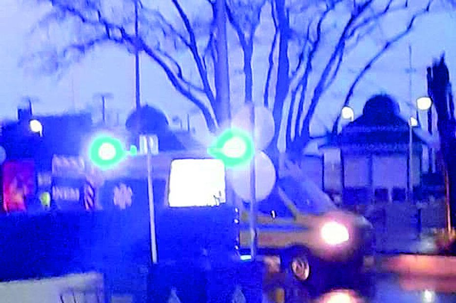 Socorro no local do atropelamento 