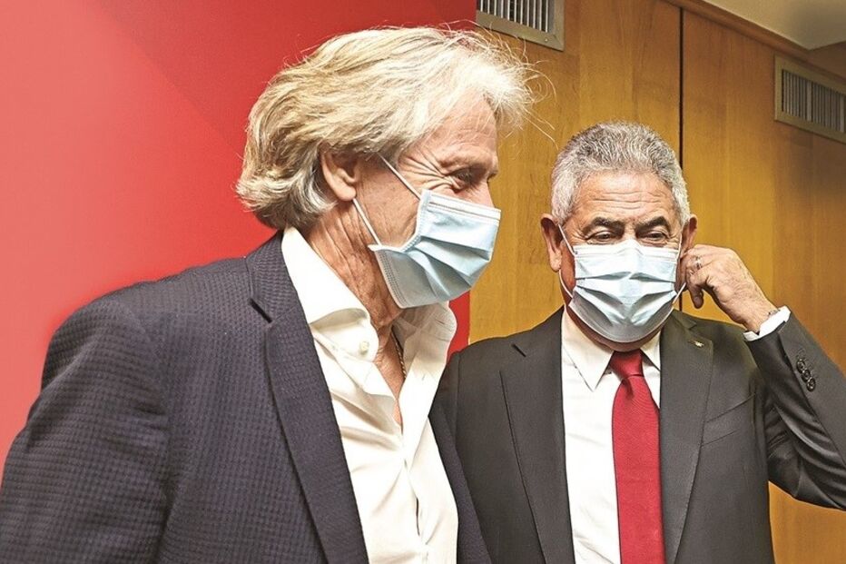 Jorge Jesus e Luís Filipe Vieira