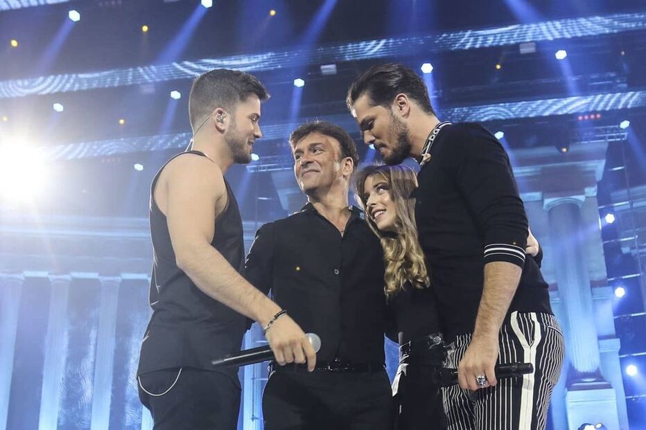 Tony Carreira, David, Mickael e Sara