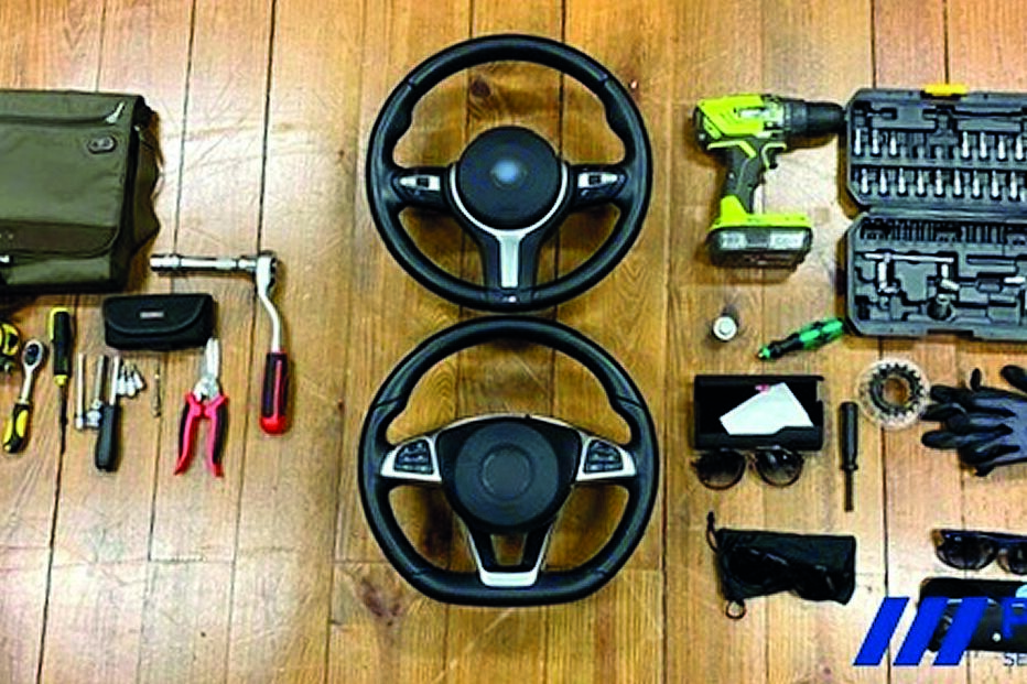 Material apreendido pela PSP ao assaltante que atuava com alvos específicos a pedido de clientes 