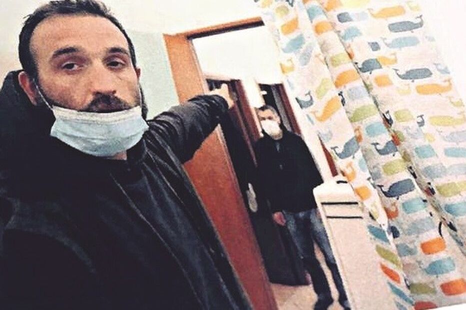 Vários momentos da diligência da PJ com o pai da vítima	