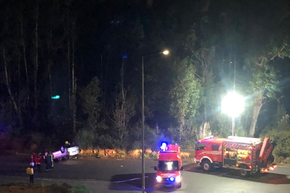 Um ferido em aparatoso despiste seguido de capotamento em Valongo