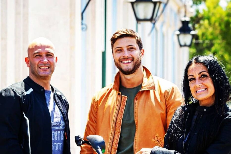 Rita Guerra com o marido André Bergano e o filho Diogo