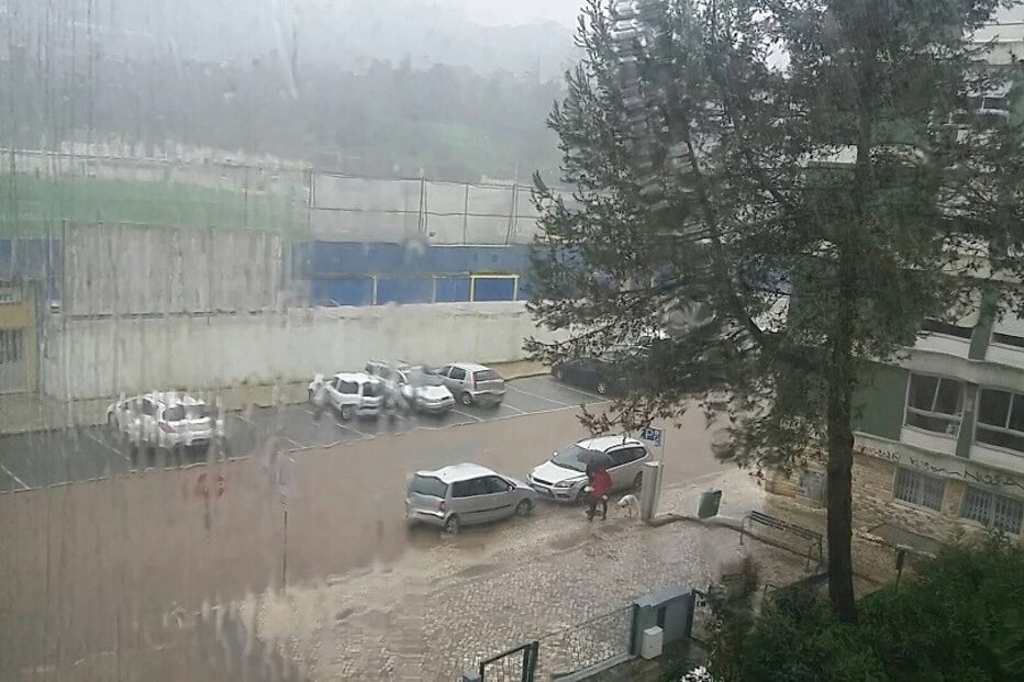 Sintra com estradas inundadas 