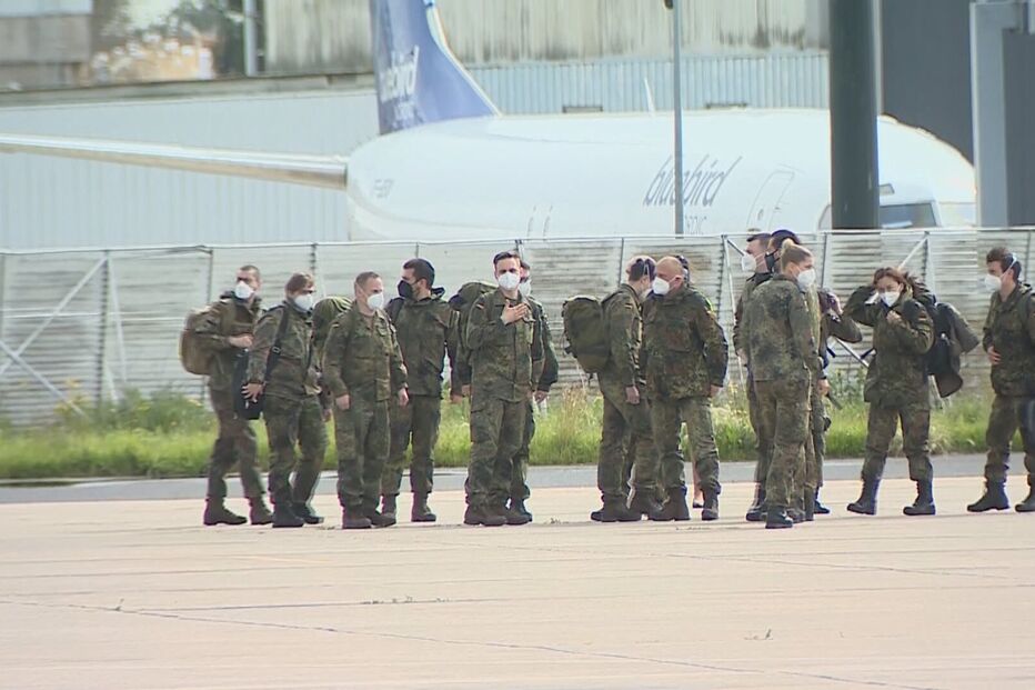 Militares alemães chegam a Lisboa para render equipa de profissionais no combate à pandemia