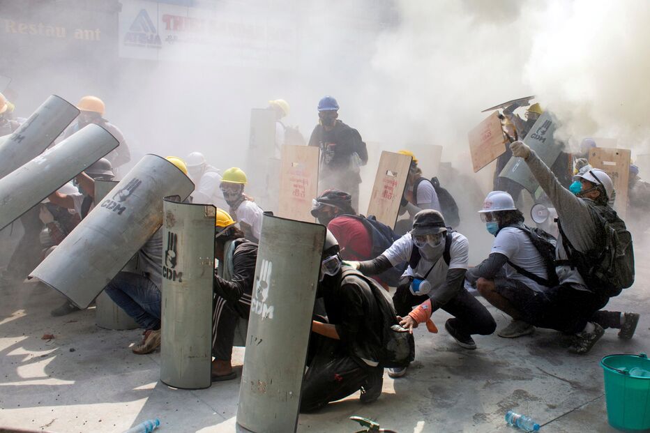 Manifestações em Myanmar
