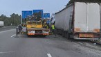 Despiste de camião provoca longas filas na A1 em Gaia, no sentido Lisboa-Porto