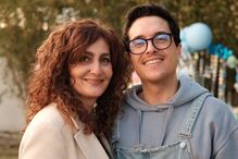 Miguel Coimbra ao lado da sogra Aida